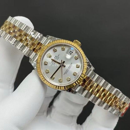 Datejust 31 - 278273G Silver Diamonds Jubilee Steel-YG
