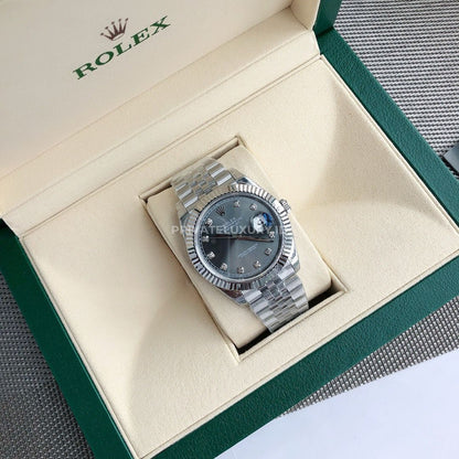 Datejust 41 - 126334G Grey Diamonds Jubilee Steel